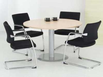 Circular Meeting Table - Column Base